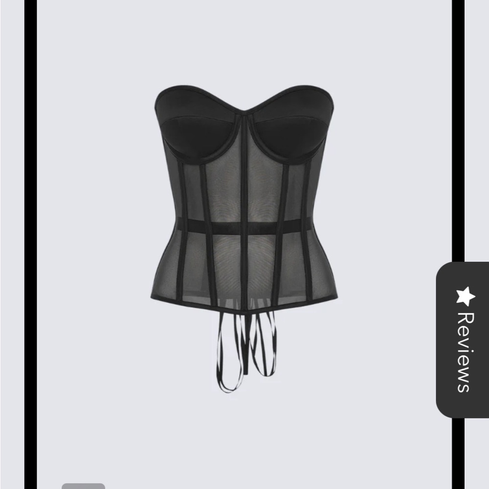 Perfect Corset Black Sheer Secret Form Bra